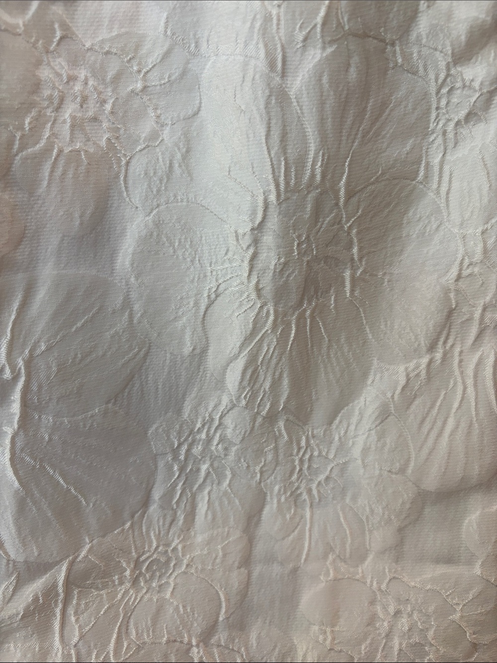 Strapless White Textured Floral Mini Dress - Picture 4 of 4